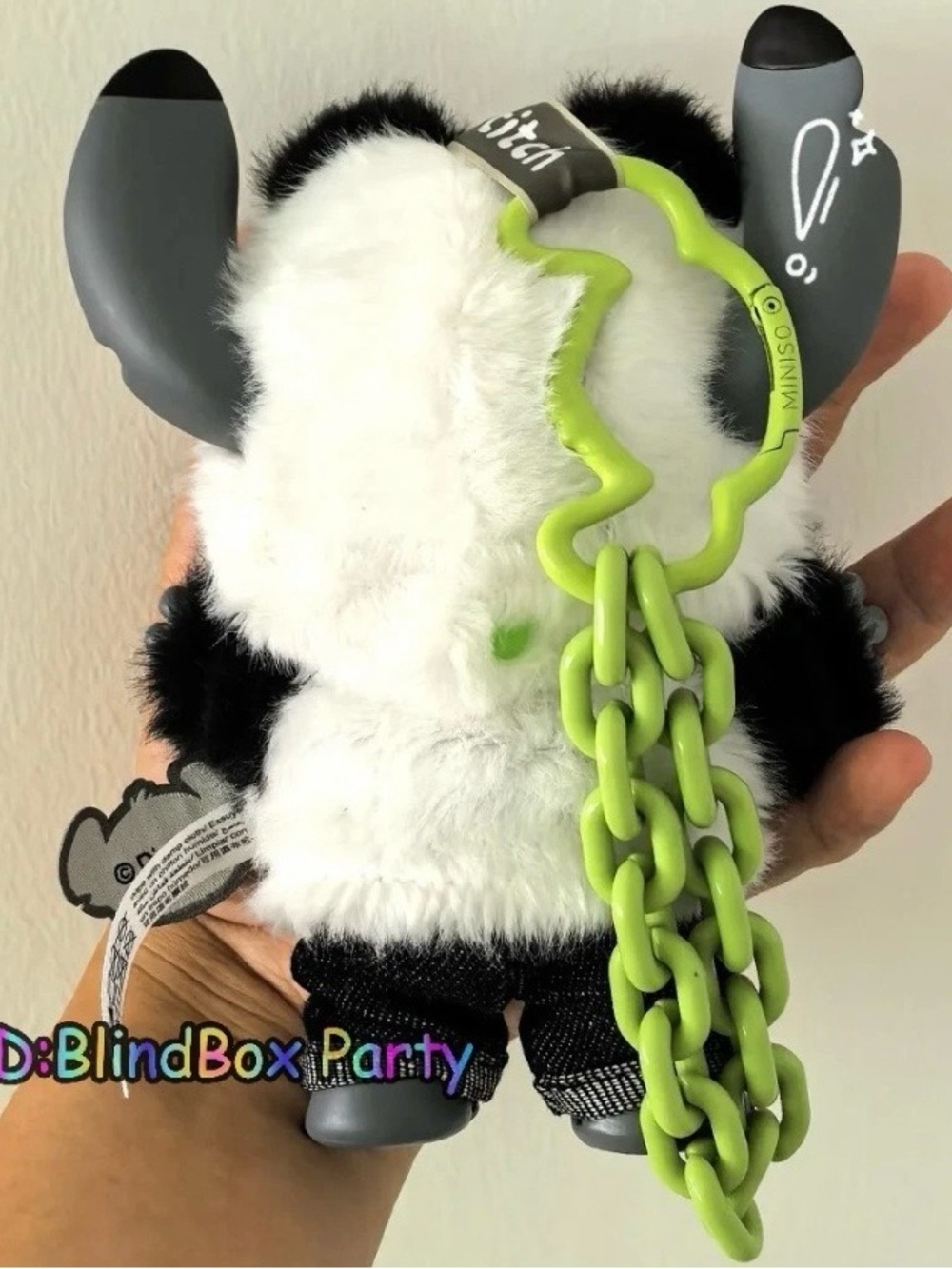Limited Edition Stitch Panda Plush Figure - White & Black - Picture 6 of 6
